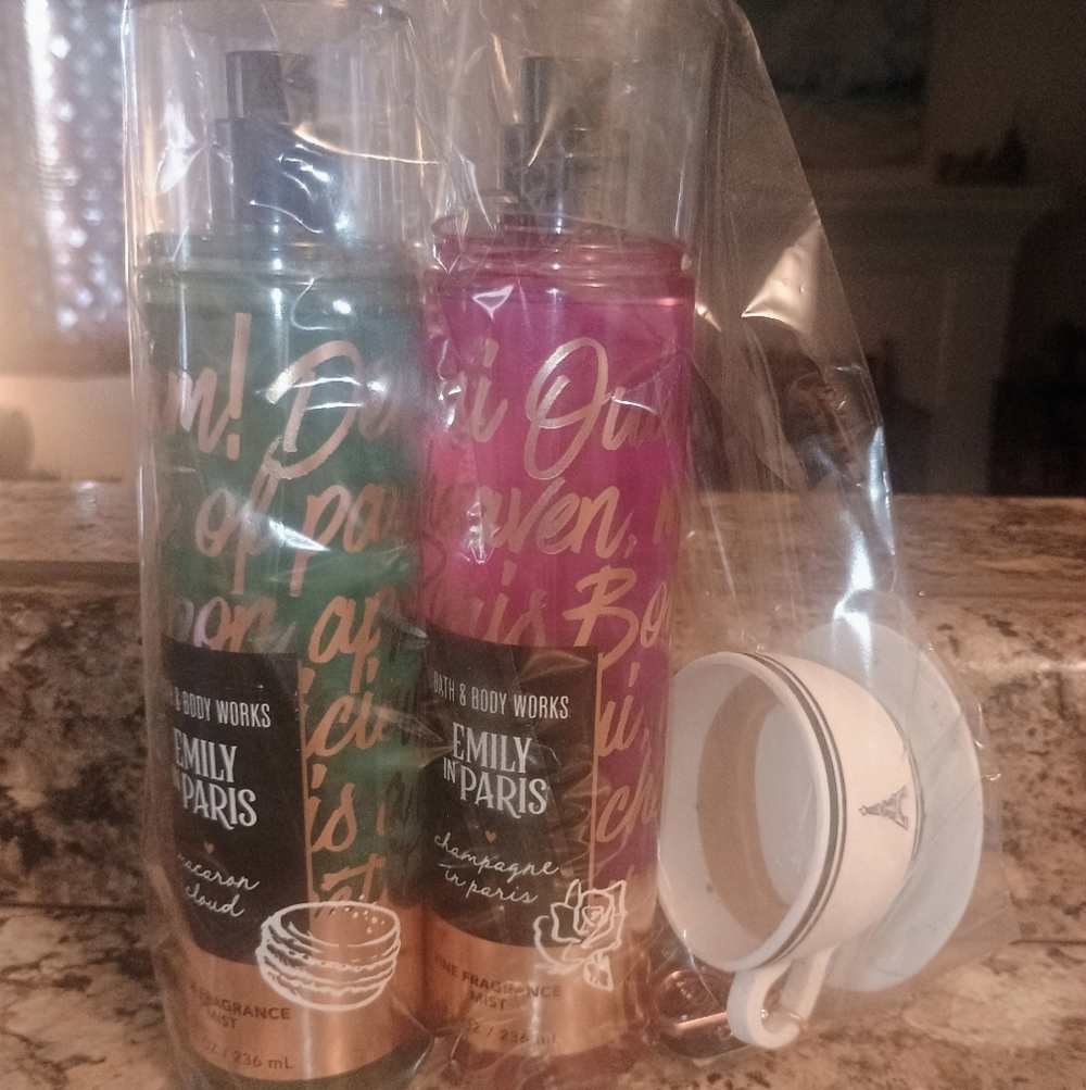 Bath & Body Works Emily in Paris Set Custom Set Two Sprays Hand Sanitizer Holder - Picture 3 of 7